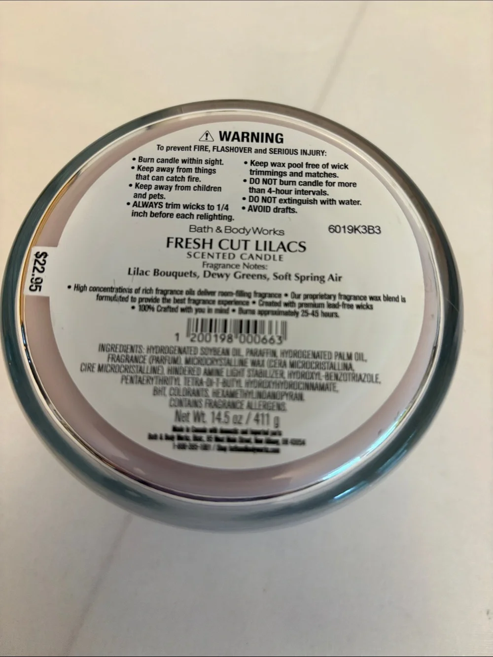Bath & Body Works Fresh Cut Lilacs Set candle, hand gel, wallflower All new - Picture 3 of 5